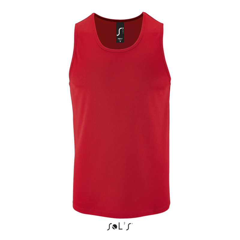 so02073-red-a2 SOL'S SPORTY TT MEN - SPORTS TANK TOP - Κόκκινο