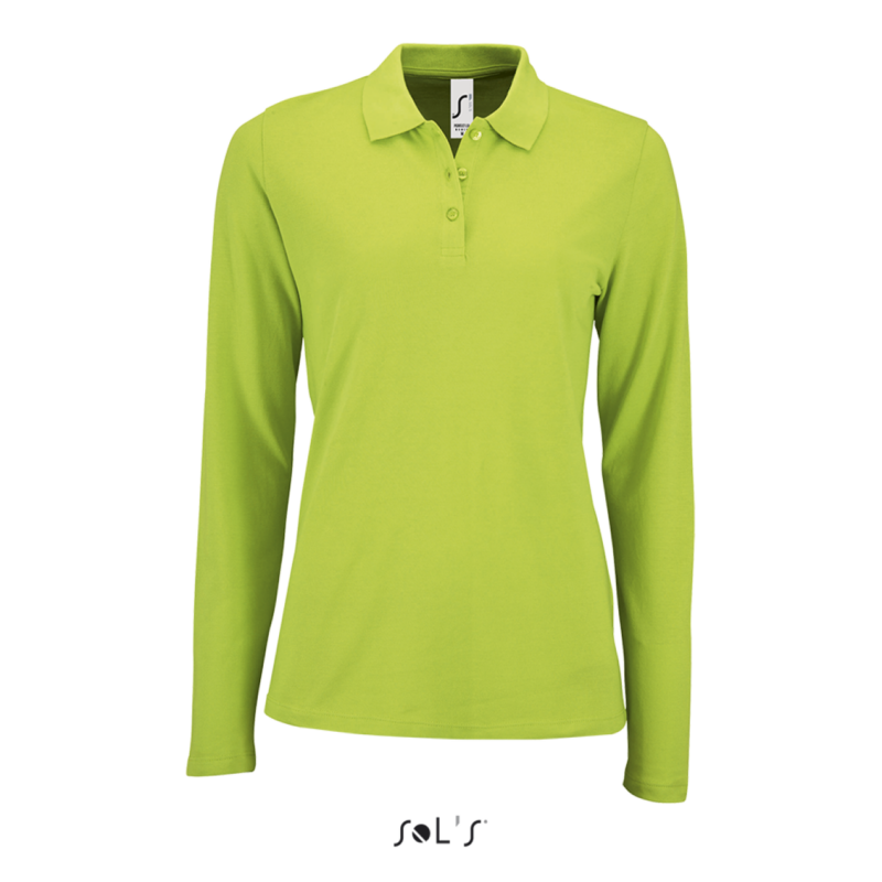 so02083-apple_green-a1 SOL'S PERFECT LSL WOMEN - LONG-SLEEVE Πικέ POLO SHIRT - Πράσινο μήλο