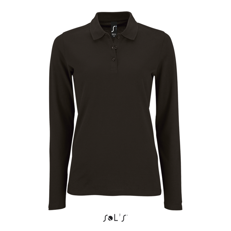 so02083-black-a1 SOL'S PERFECT LSL WOMEN - LONG-SLEEVE Πικέ POLO SHIRT - Μαύρο