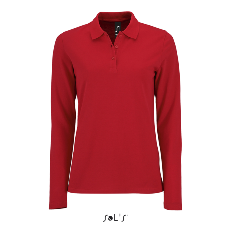 SOL'S PERFECT LSL WOMEN - LONG-SLEEVE Πικέ POLO SHIRT - Κόκκινο