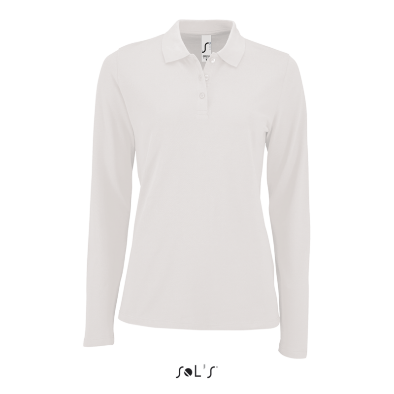 SOL'S PERFECT LSL WOMEN - LONG-SLEEVE Πικέ POLO SHIRT - Λευκό
