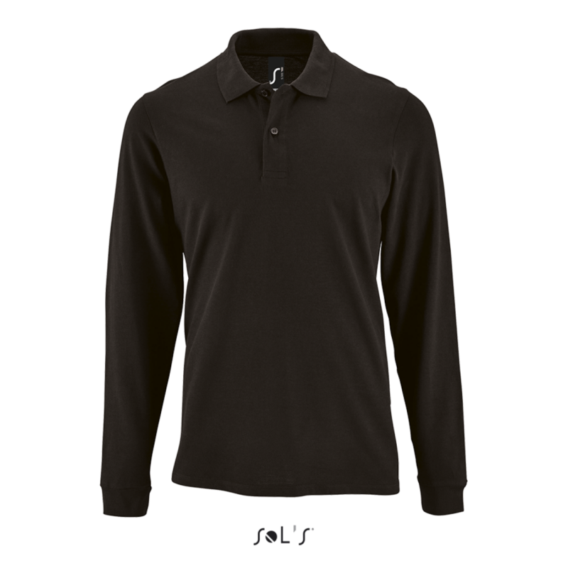 so02087-black-a1 SOL'S PERFECT LSL MEN - LONG-SLEEVE PIQUÉ POLO SHIRT - Μαύρο