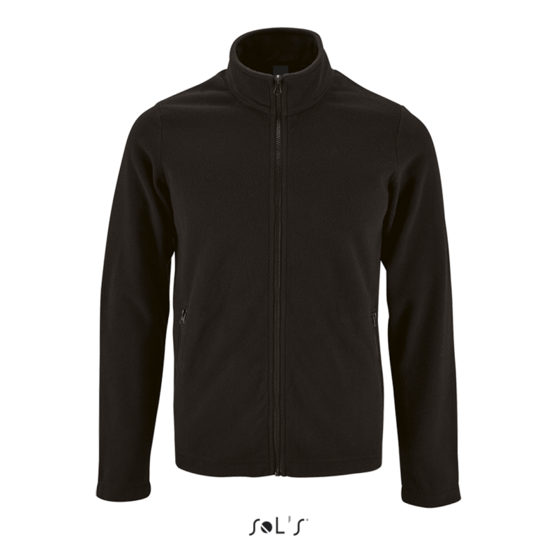 so02093-black-a1 SOL'S NORMAN FLEECE - PLAIN MEN JACKET - Μαύρο