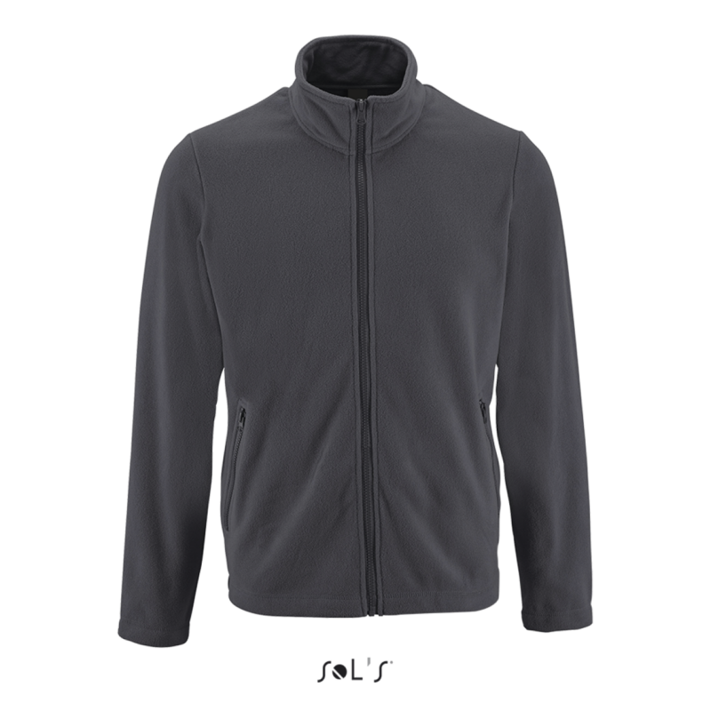 so02093-charcoal_grey-a1 SOL'S NORMAN FLEECE - PLAIN MEN JACKET - Ανθρακί