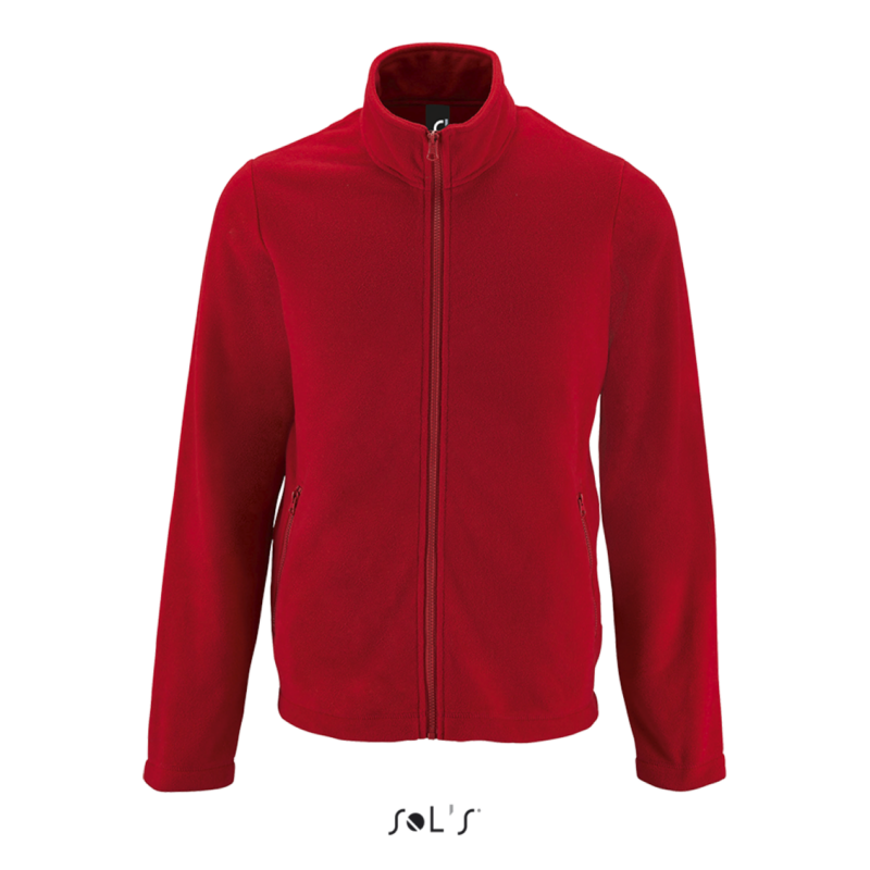 so02093-red-a1 SOL'S NORMAN FLEECE - PLAIN MEN JACKET - Κόκκινο