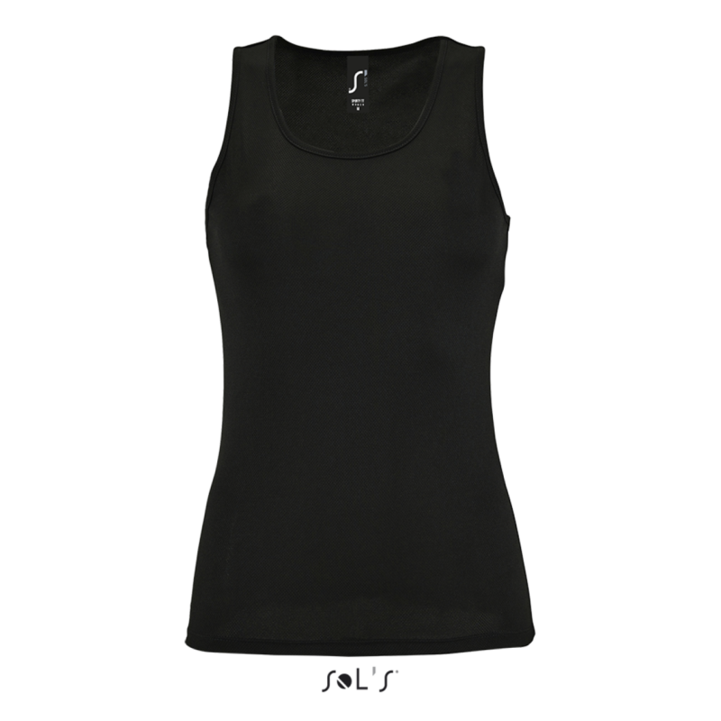 so02117-black-a1 SOL'S SPORTY TT WOMEN - SPORTS TANK TOP - Μαύρο