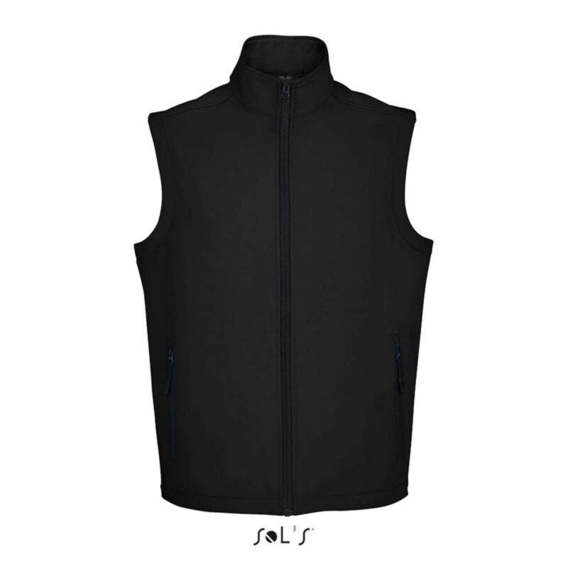 so02887-black-a1 SOL'S BODYWARMER BW SOFTSHELL - RACE MEN - Μαύρο