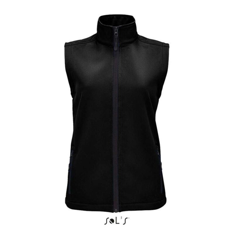 so02888-black-a1 SOL'S RACE BW WOMEN - SOFTSHELL BODYWARMER - Μαύρο