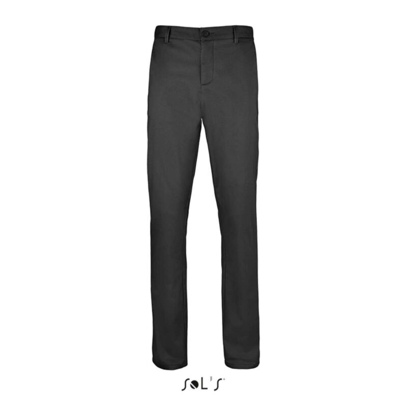 so02917-black-a1 SOL'S JARED MEN - TROUSERS STRETCH SATIN - Μαύρο
