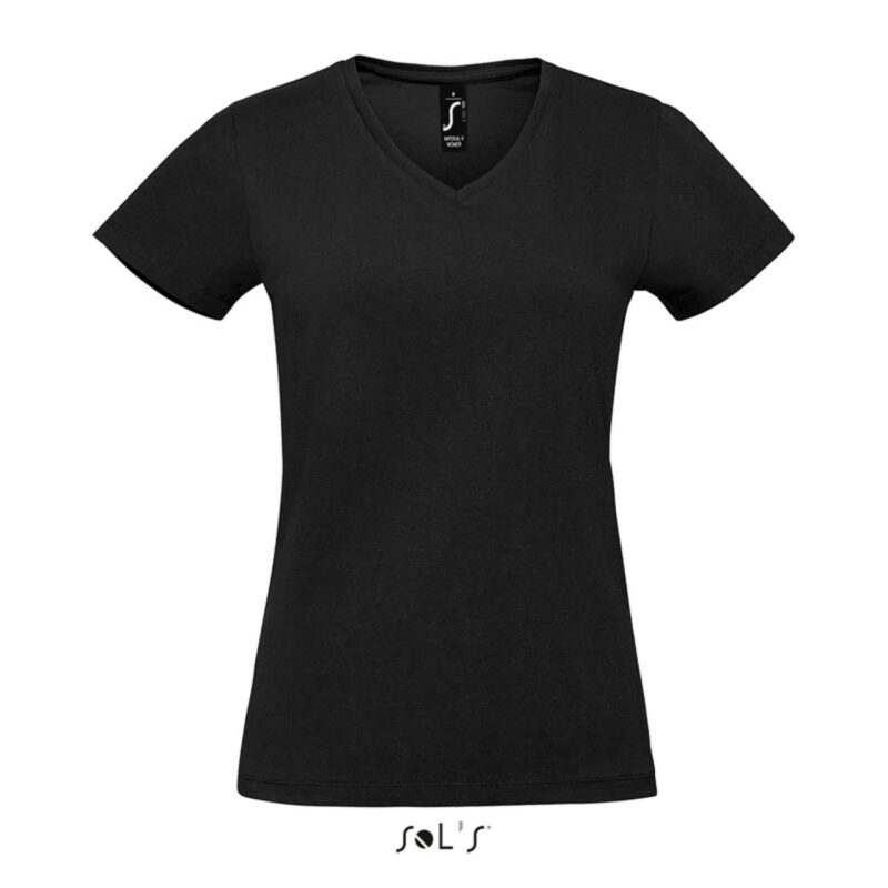so02941-deep_black-a1 IMPERIAL T-SHIRT V-NECK - SOL'S WOMEN - Βαθύ Μαύρο