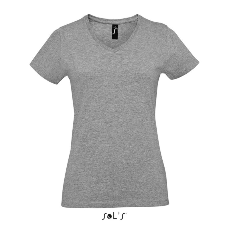 so02941-grey_melange-a1 IMPERIAL T-SHIRT V-NECK - SOL'S WOMEN - 85% Βαμβάκι/15% Βισκόζη