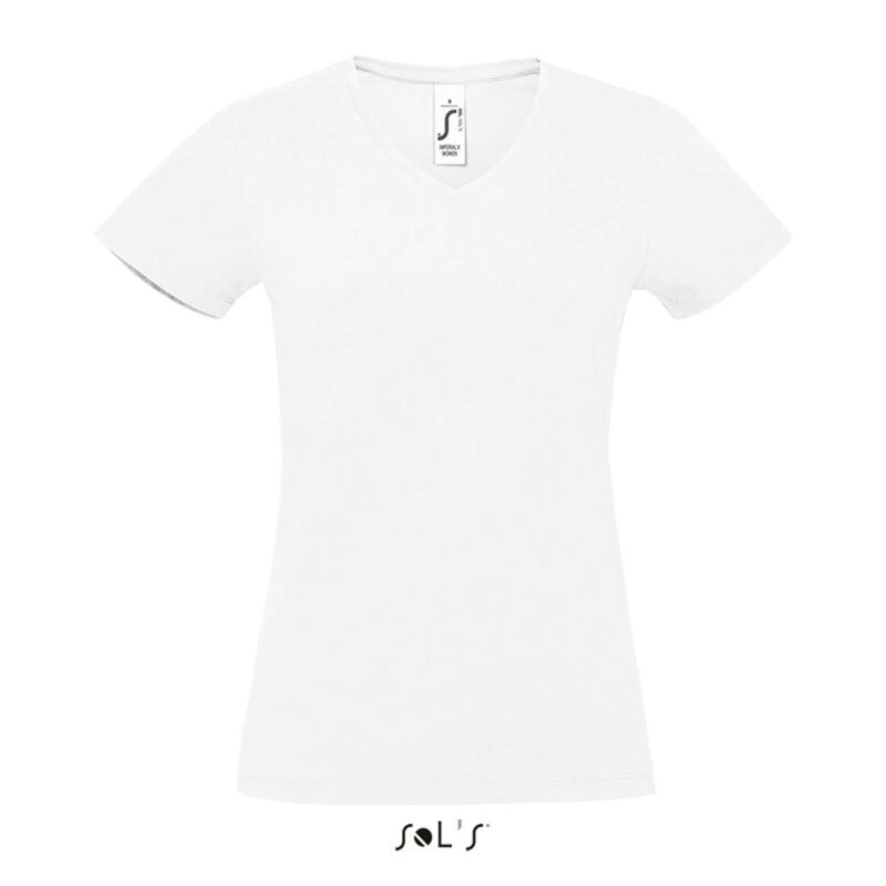 so02941-white-a1 IMPERIAL T-SHIRT V-NECK - SOL'S WOMEN - Λευκό