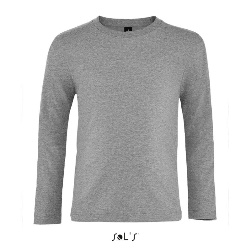 so02947-grey_melange-a1 SOL'S IMPERIAL LSL KIDS' - LONG SLEEVE T-SHIRT - 85% Βαμβάκι/15% Βισκόζη