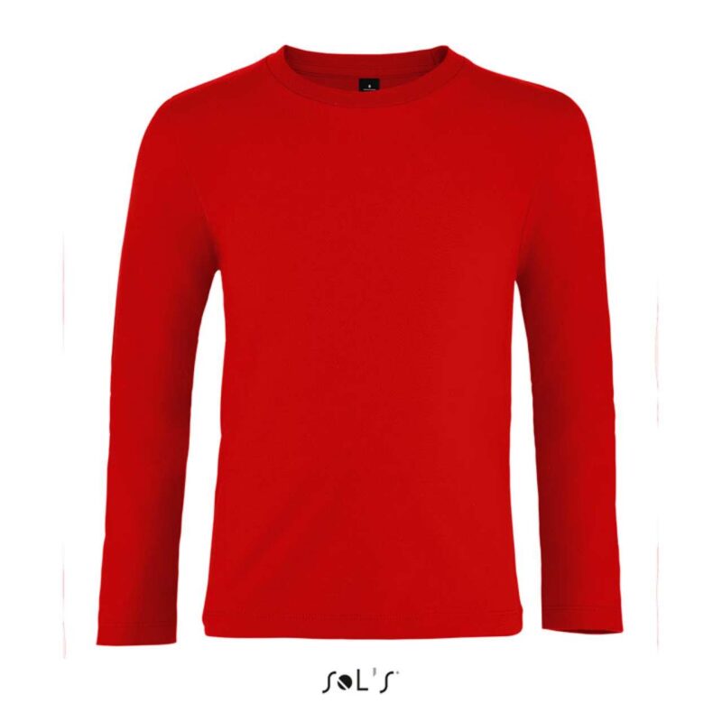 so02947-red-a1 SOL'S IMPERIAL LSL KIDS' - LONG SLEEVE T-SHIRT - Κόκκινο