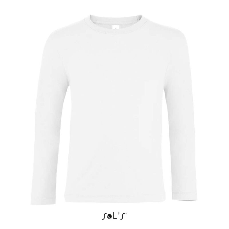 so02947-white-a1 SOL'S IMPERIAL LSL KIDS' - LONG SLEEVE T-SHIRT - Λευκό