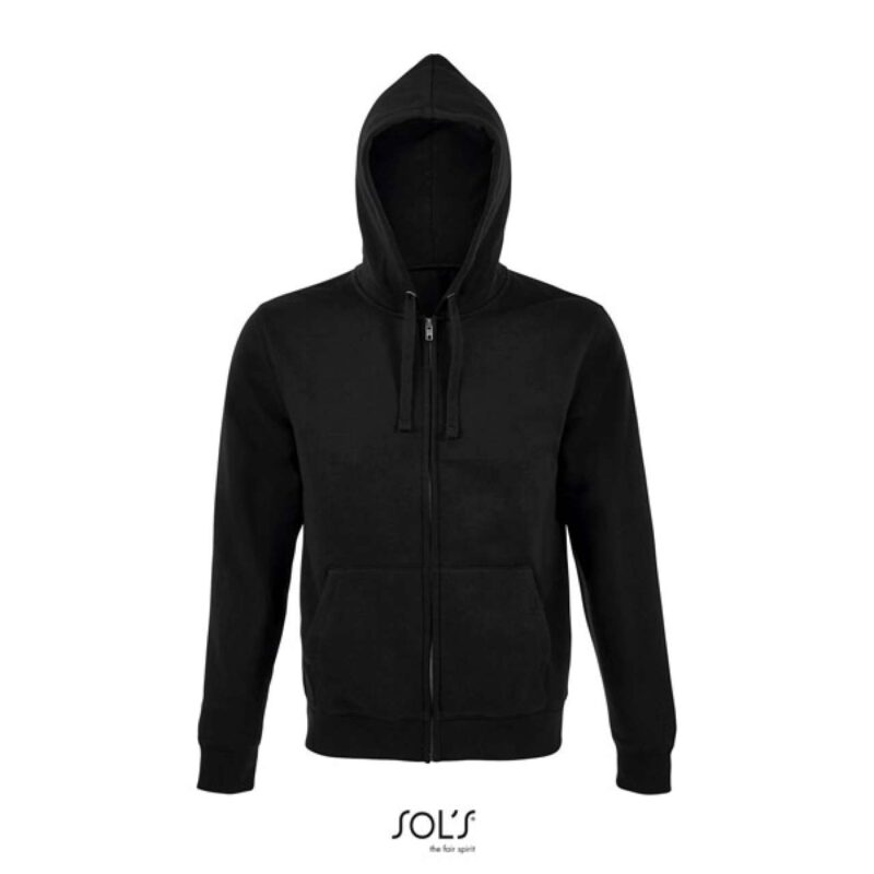 so03105-black-a1 SOL'S SPIKE MEN - ZIP HOODIE - Μαύρο