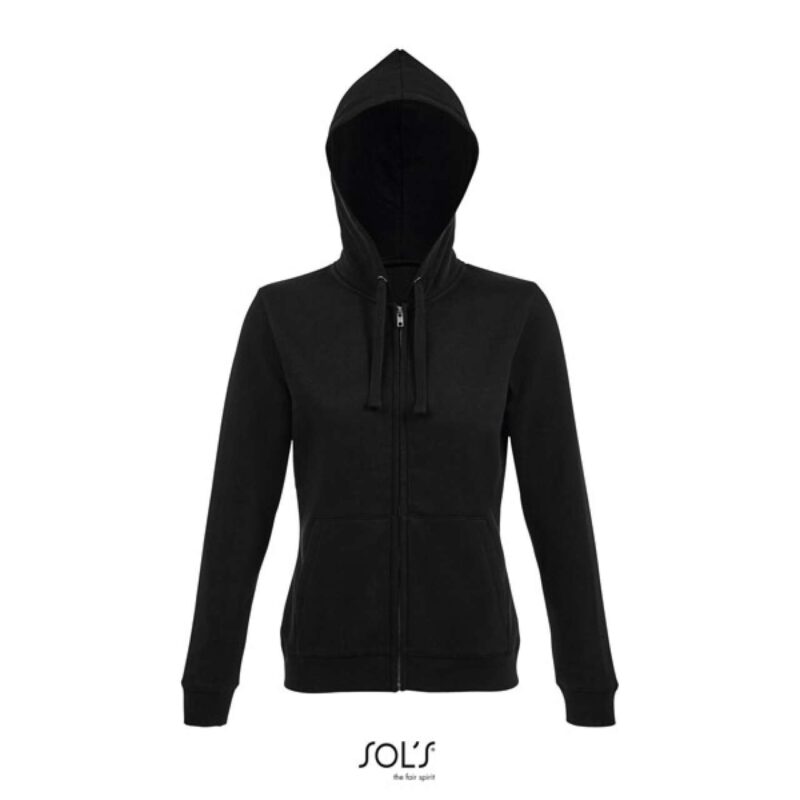 so03106-black-a1 SOL'S SPIKE WOMEN - ZIP HOODIE - Μαύρο