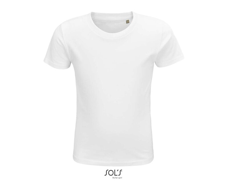 SOL'S KIDS CRUSADER' - T-SHIRT ROUND-NECK FITTED JERSEY - Λευκό