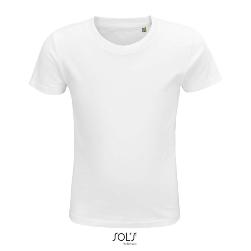 so03580-white-a1 SOL'S KIDS CRUSADER' - T-SHIRT ROUND-NECK FITTED JERSEY - Λευκό