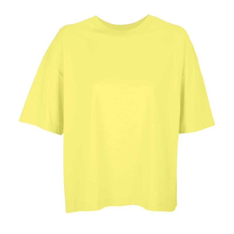 WOMEN BOXY T-SHIRT OVERSIZED της SOL'S - Light Yellow