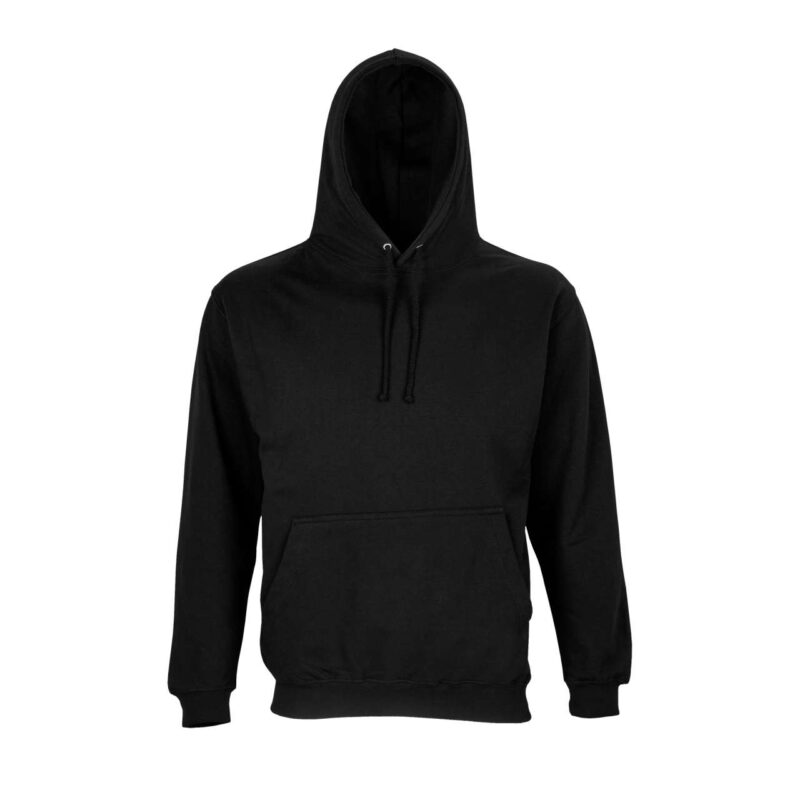 so03815-black-a1 SOL'S CONDOR - UNISEX HOODED SWEATSHIRT - Μαύρο