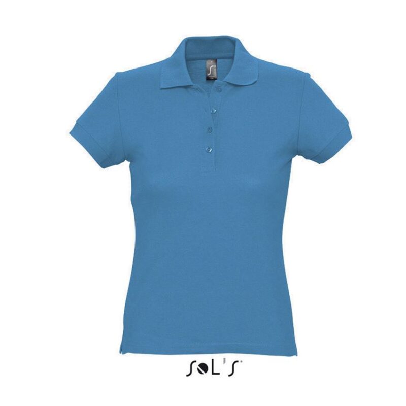 so11338-aqua-a SOL'S PASSION - WOMEN'S POLO SHIRT - Θαλασσί