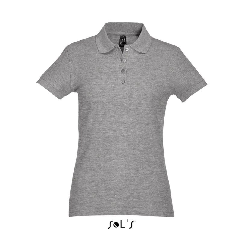 so11338-grey_melange-a SOL'S PASSION - WOMEN'S POLO SHIRT - 85% Βαμβάκι/15% Βισκόζη