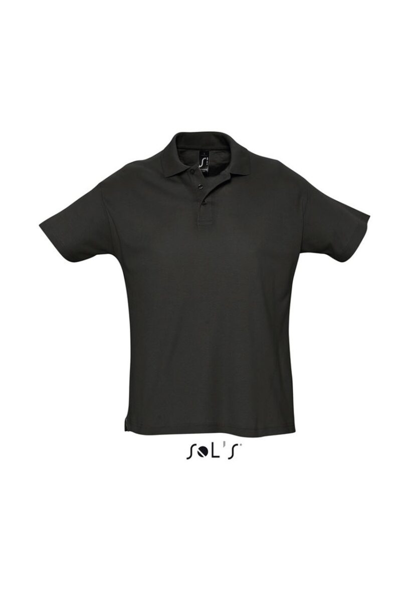 so11342-black-a SUMMER SHIRT II - SOL'S MEN POLO - Μαύρο
