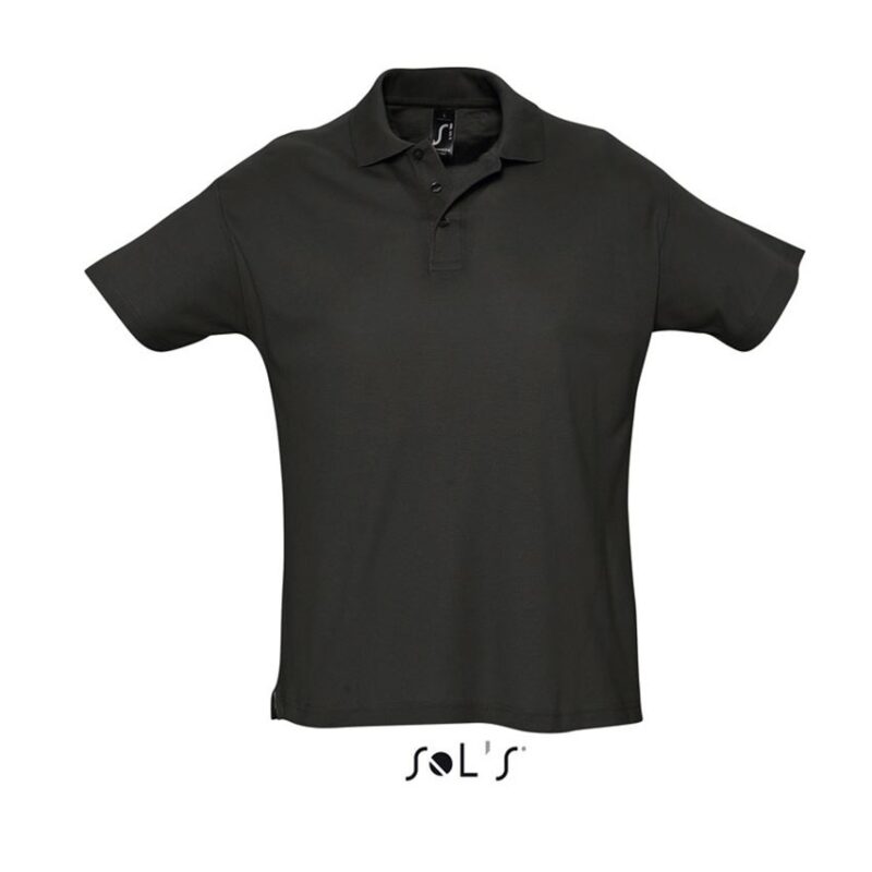 so11342-black-a SUMMER SHIRT II - SOL'S MEN POLO - Μαύρο
