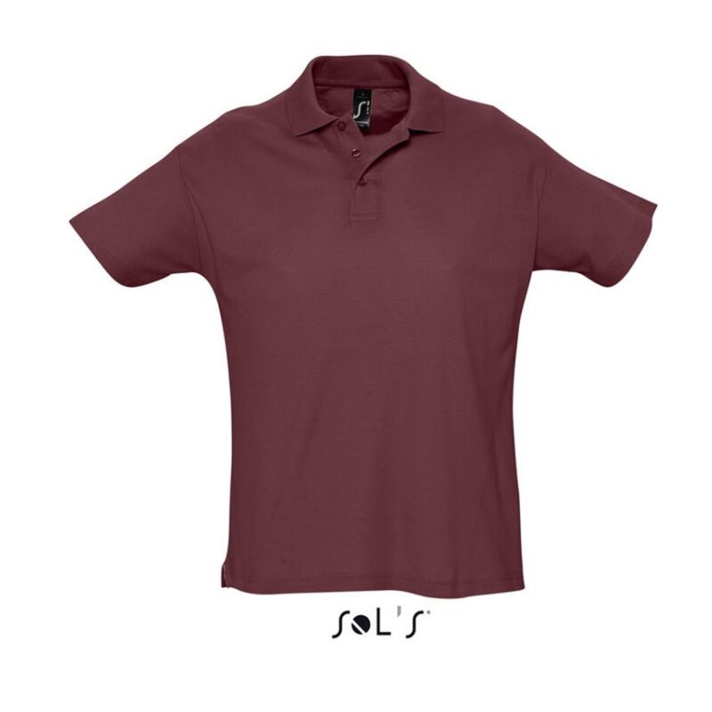 so11342-burgundy-a SUMMER SHIRT II - SOL'S MEN POLO - μπορντό