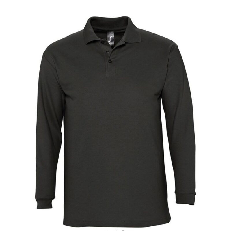 so11353-black-a SOL'S WINTER II - MEN'S POLO SHIRT - Μαύρο