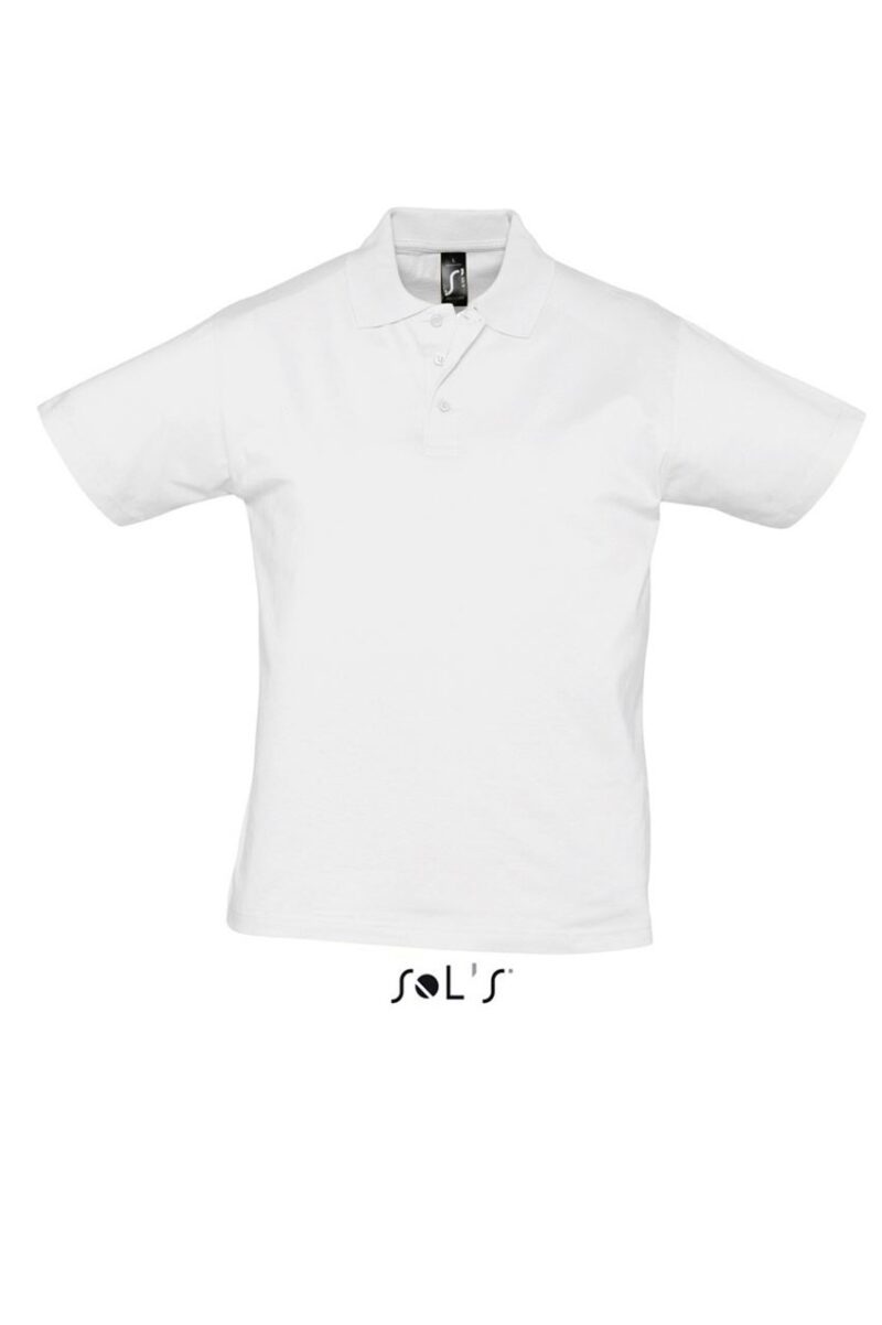 so11377-white-a SOL'S PRESCOTT POLO - ΑΝΔΡΙΚΟ ΠΟΥΚΑΜΙΣΟ - Λευκό