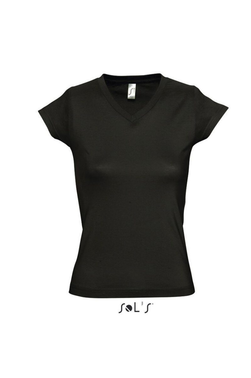 so11388-deep_black-a SOL'S MOON - Γυναικείο V-NECK T-SHIRT - Βαθύ Μαύρο