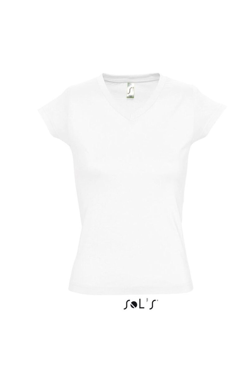 SOL'S MOON - Γυναικείο V-NECK T-SHIRT - Λευκό
