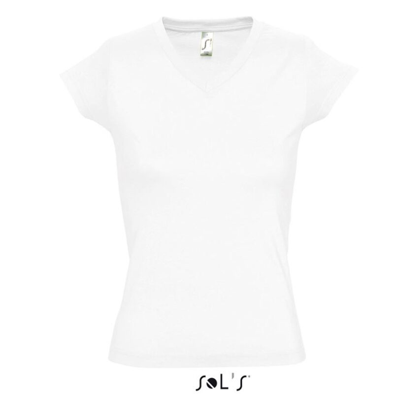 SOL'S MOON - Γυναικείο V-NECK T-SHIRT - Λευκό