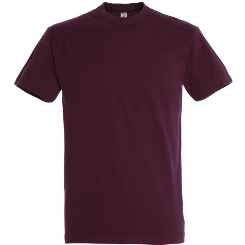 so11500-burgundy-a T-SHIRT IMPERIAL - SOL'S, COLLAR ROUND, MEN - μπορντό