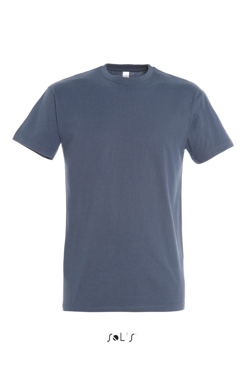T-SHIRT IMPERIAL - SOL'S, COLLAR ROUND, MEN - Μπλε μαρίν