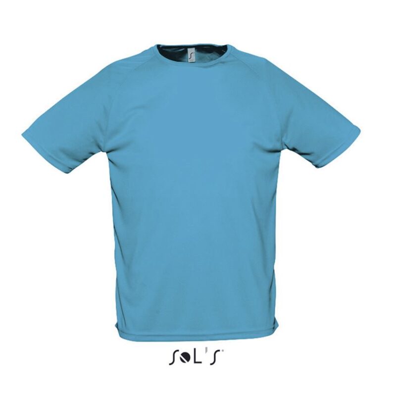 so11939-aqua-a SOL'S SPORTY - RAGLAN SLEEVED T-SHIRT - Θαλασσί