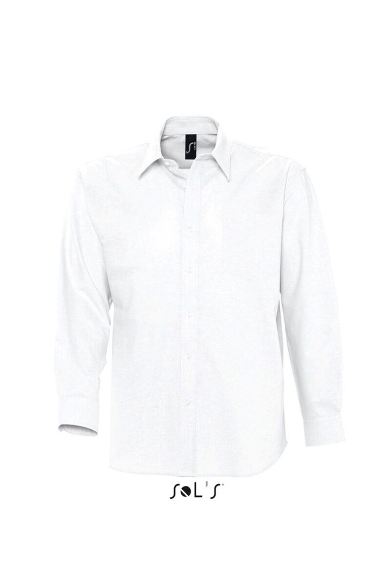 SOL'S BOSTON - LONG SLEEVE MEN'S OXFORD SHIRT - Λευκό