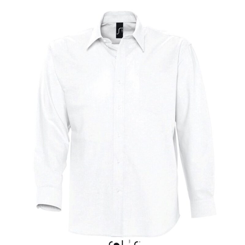 SOL'S BOSTON - LONG SLEEVE MEN'S OXFORD SHIRT - Λευκό