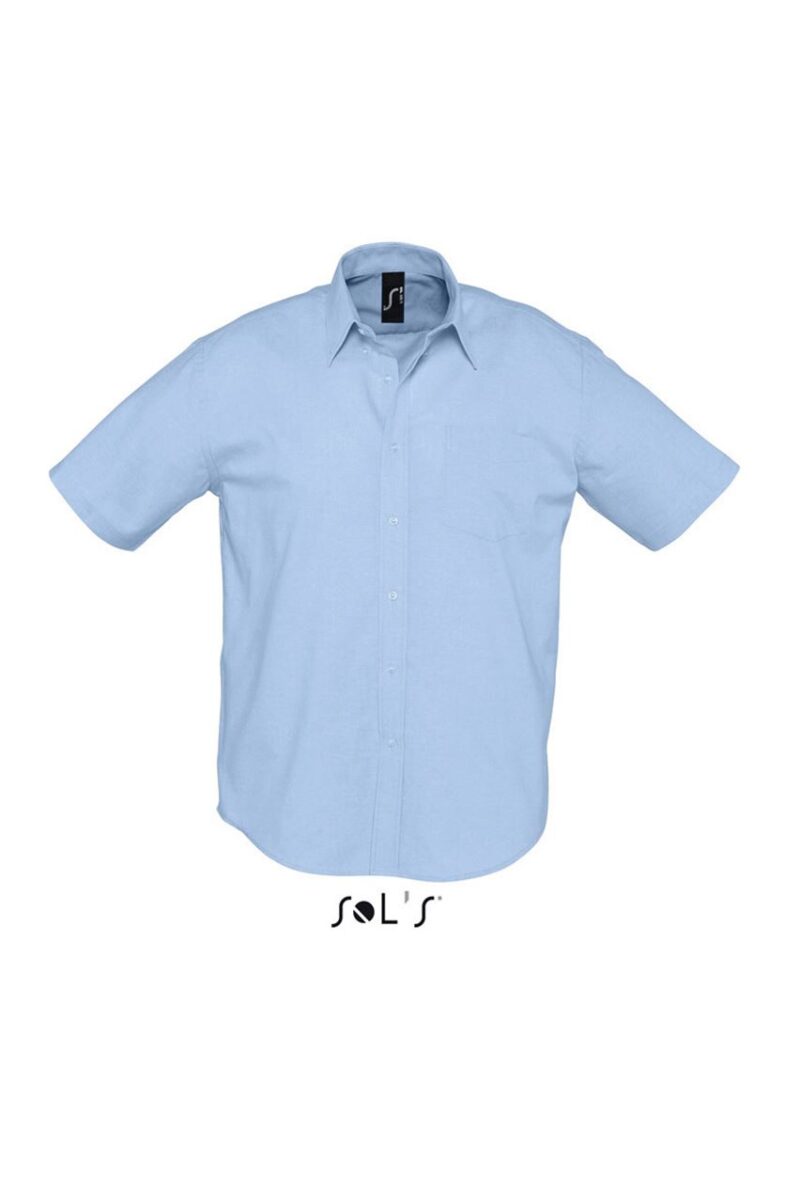so16010-sky_blue-a SOL'S BRISBANE - SHORT SLEEVE OXFORD MEN'S SHIRT - Γαλάζιο