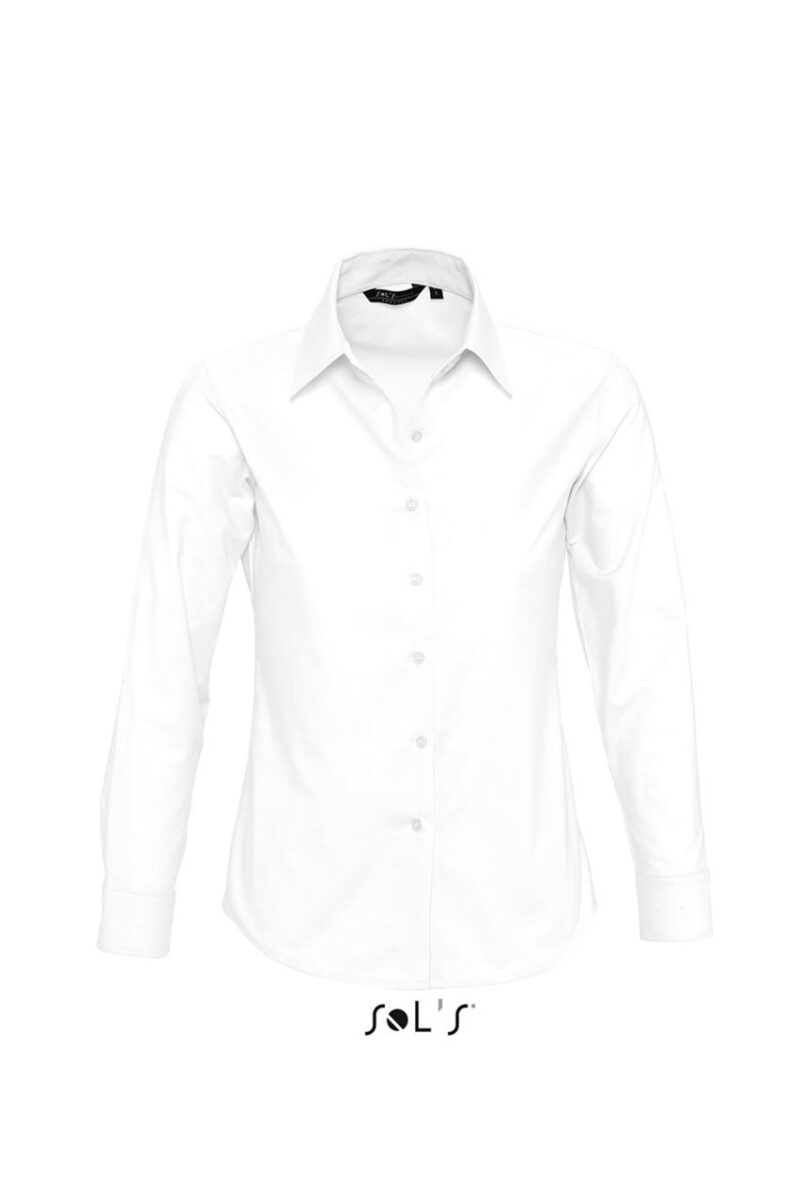 so16020-white-a SOL'S EMBASSY - LONG SLEEVE OXFORD WOMEN'S SHIRT - Λευκό