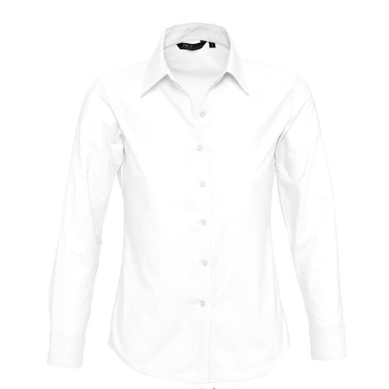 so16020-white-a SOL'S EMBASSY - LONG SLEEVE OXFORD WOMEN'S SHIRT - Λευκό