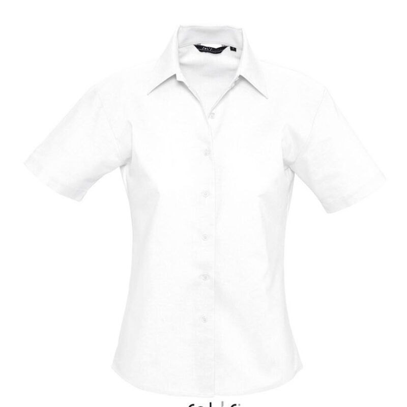 WOMEN SHIRT - SHORT SLEEVE OXFORD SOL'S ELITE - Λευκό
