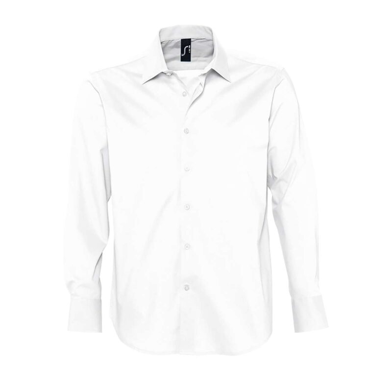 so17000-white-a1 SOL'S SHIRT BRIGHTON για MEN - LONG STRETCH SLEEVE - Λευκό