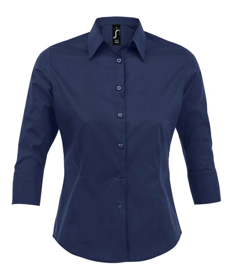 STRETCH WOMEN - 3/4 SLEEVE SHIRT SOL'S EFFECT - Dark Blue
