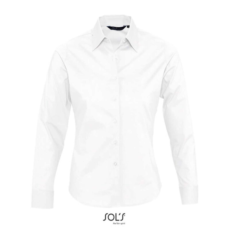 SOL'S STRETCH - SHIRT WOMEN'S SLEEVE LONG EDEN - Λευκό