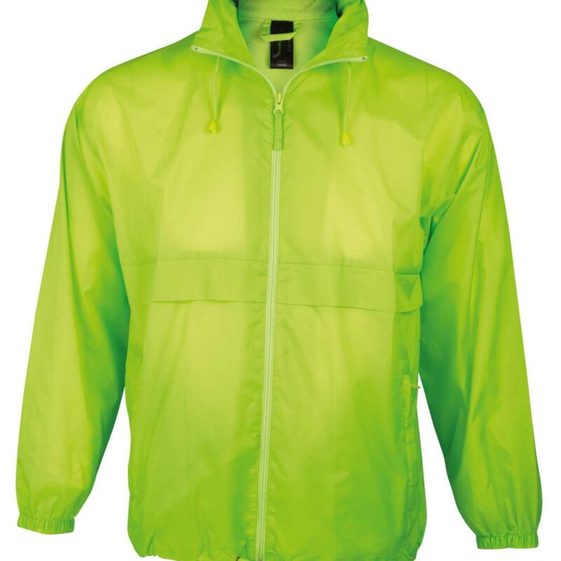 so32000-neon_lime-a1 SOL'S SURF - UNISEX WATER REPELLENT WINDBREAKER - Νέον λάιμ