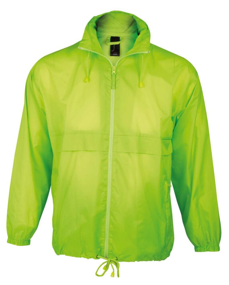 SOL'S SURF - UNISEX WATER REPELLENT WINDBREAKER - Νέον λάιμ