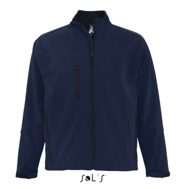 so46600-abyss_blue-a1 ZIPPED SOFTSHELL - SOL'S RELAX MEN JACKET - Μπλε Άβυσσος